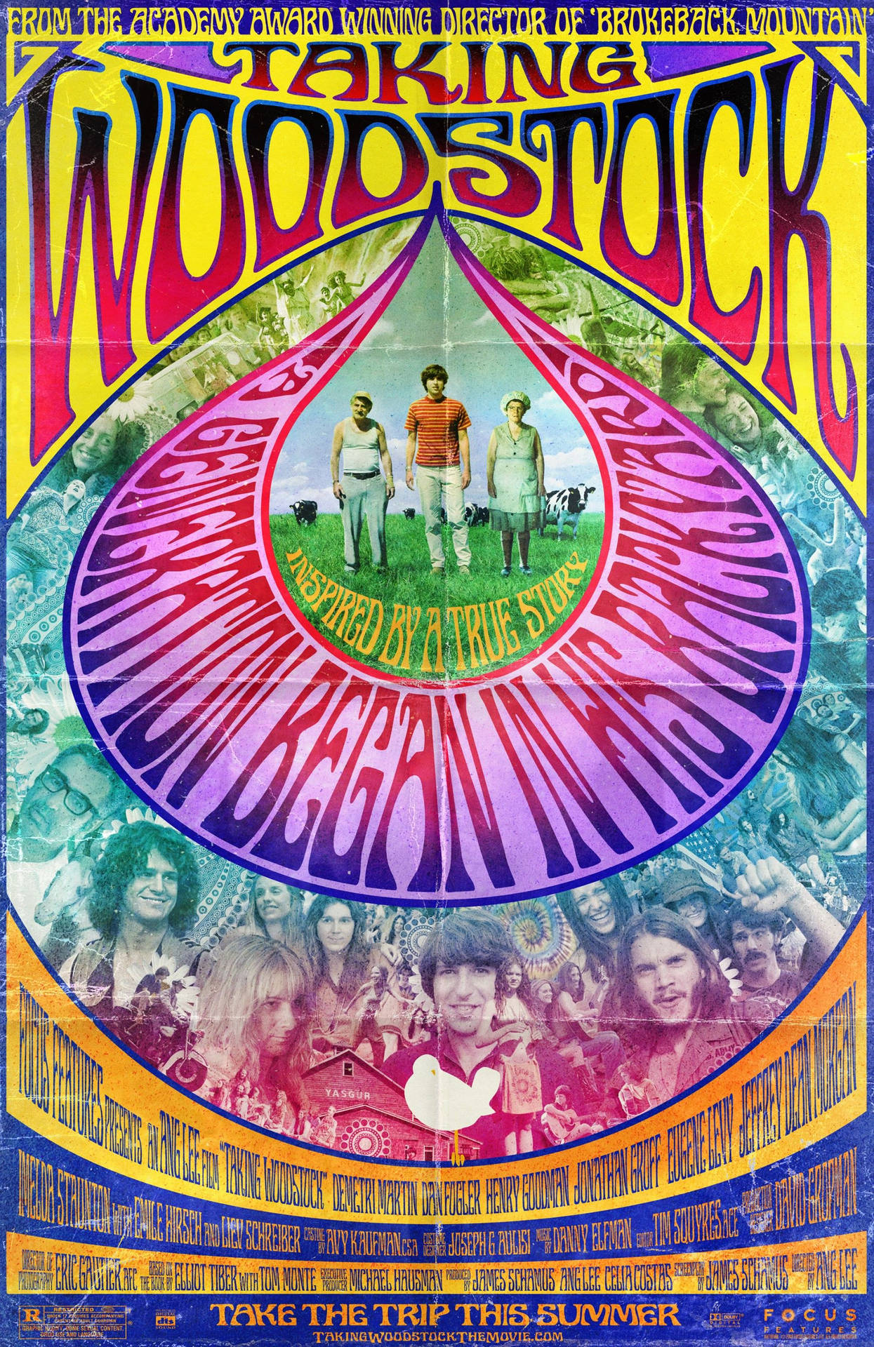 Posterdo Filme Taking Woodstock. Papel de Parede