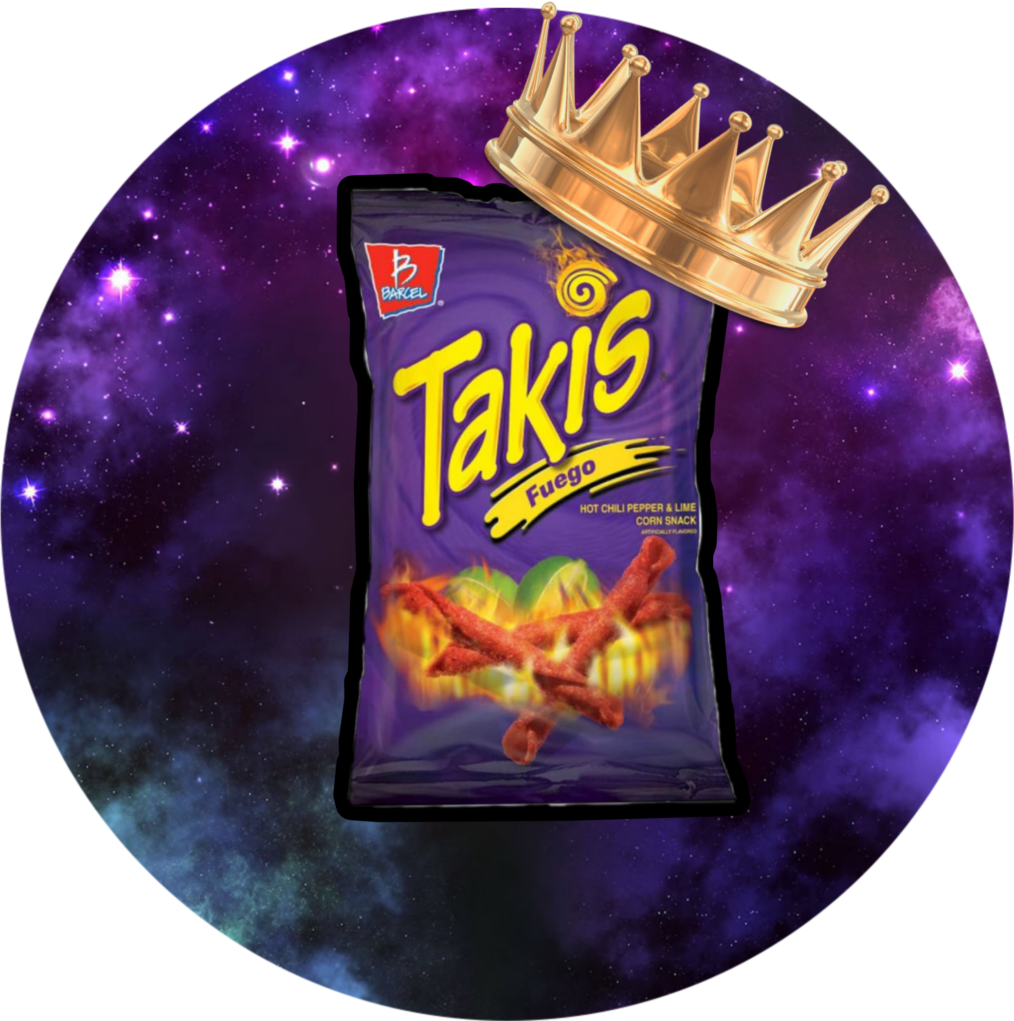 Takis Fuego Crowned Kingof Snacks PNG