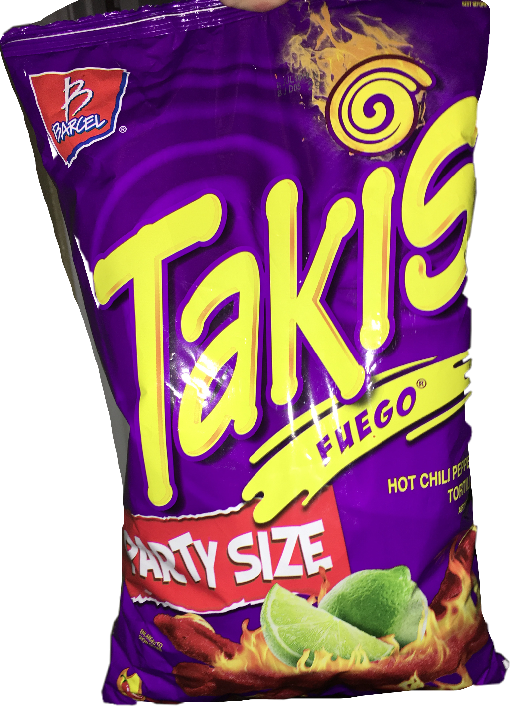Takis Fuego Party Size Snack Bag PNG