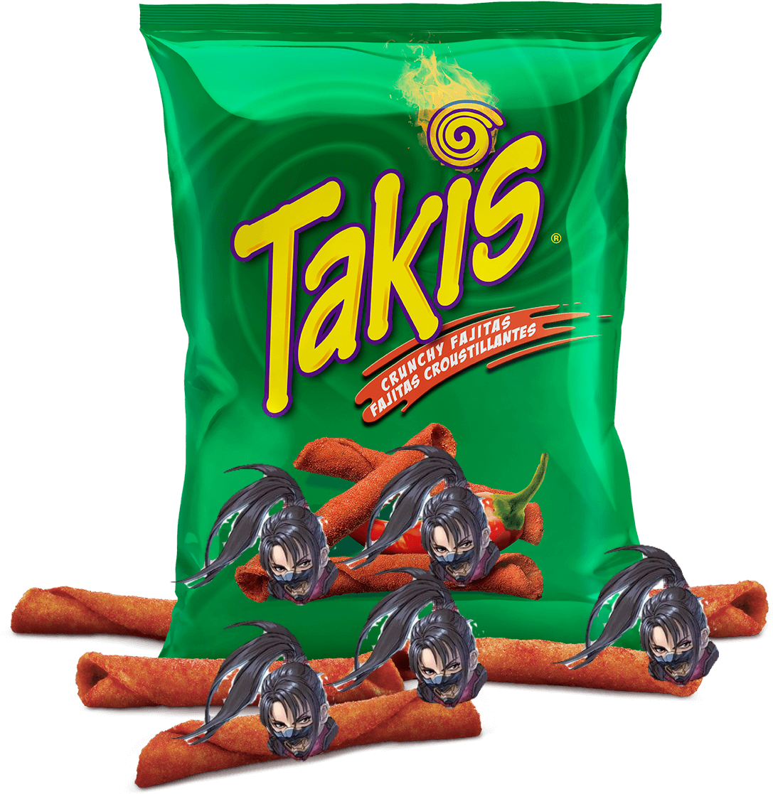 Takis Snack Packwith Character Overlay PNG