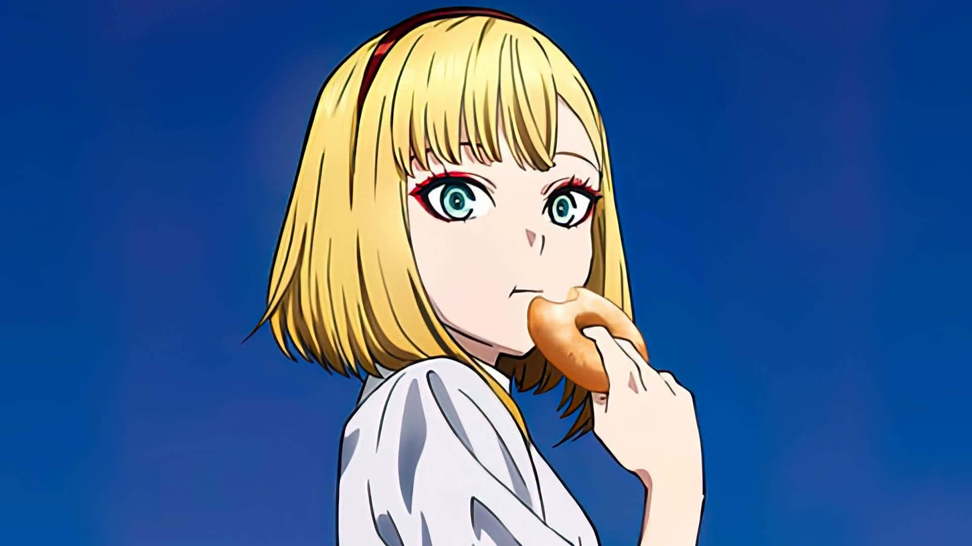 Cosette spiser bagel Takt Op Destiny Wallpaper