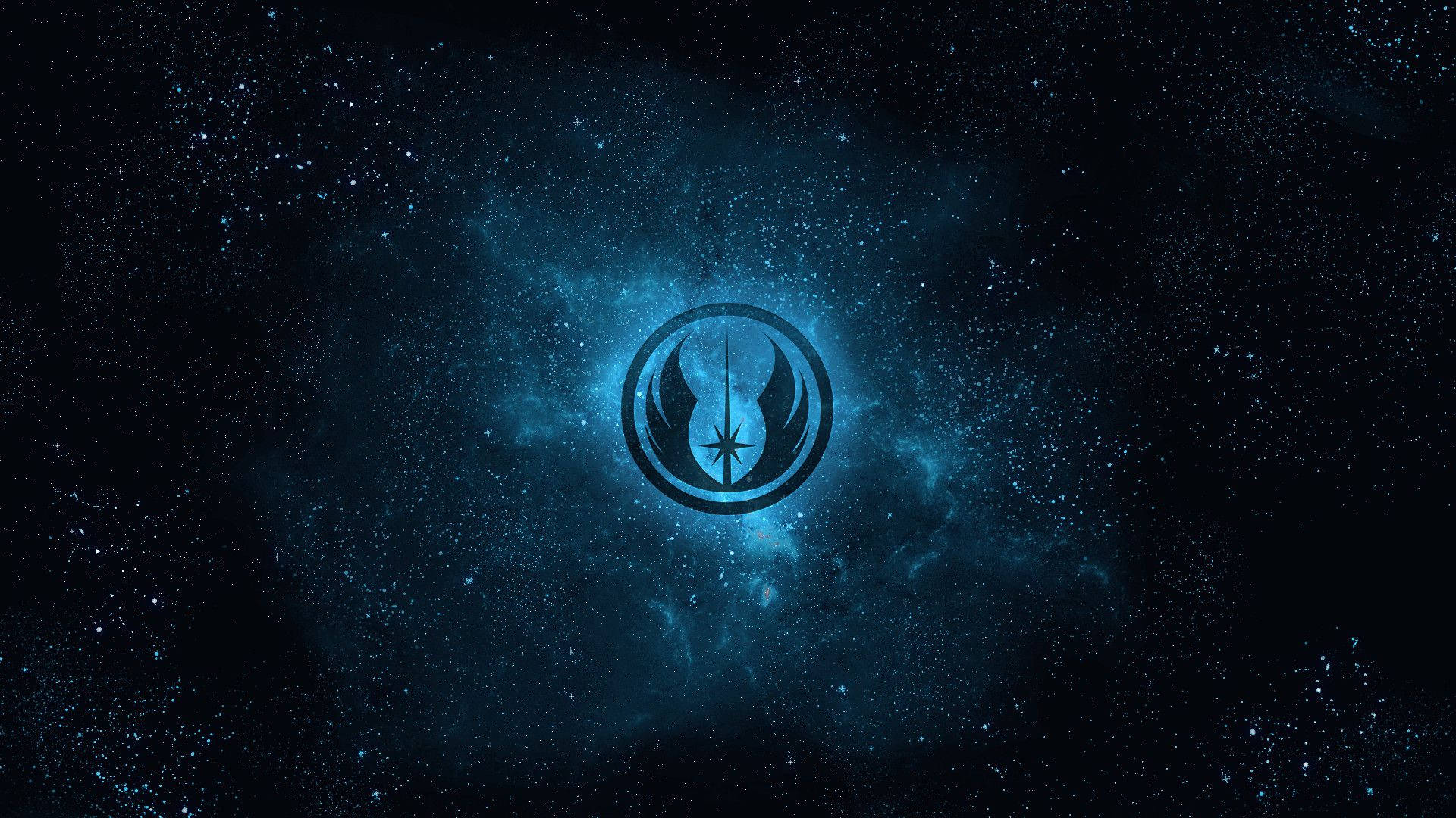 Tales Of The Jedi Symbol On Stars Backdrop Wallpaper