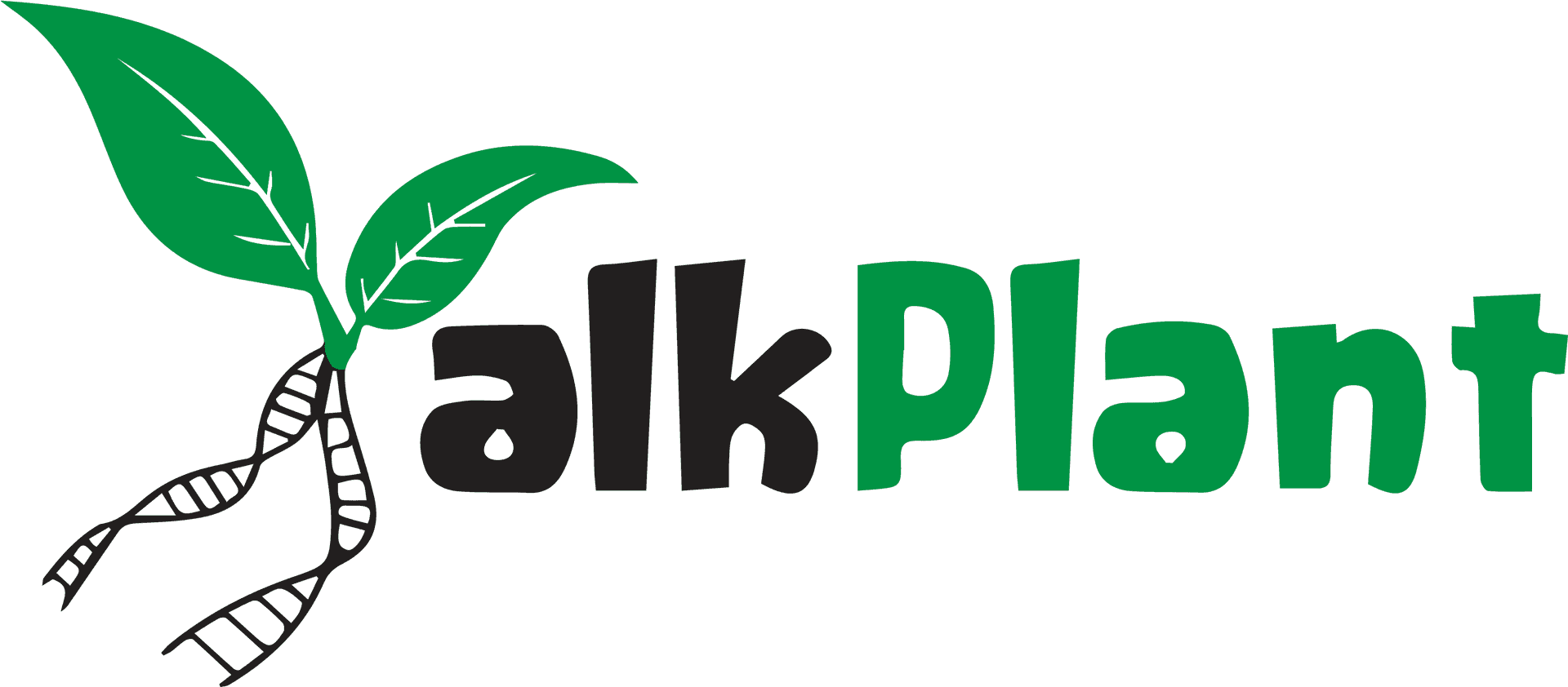 Talk Plant Logo Green Leaf D N A Helix PNG