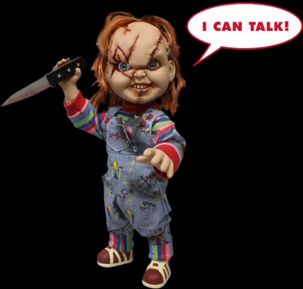 Talking Chucky Doll With Knife PNG