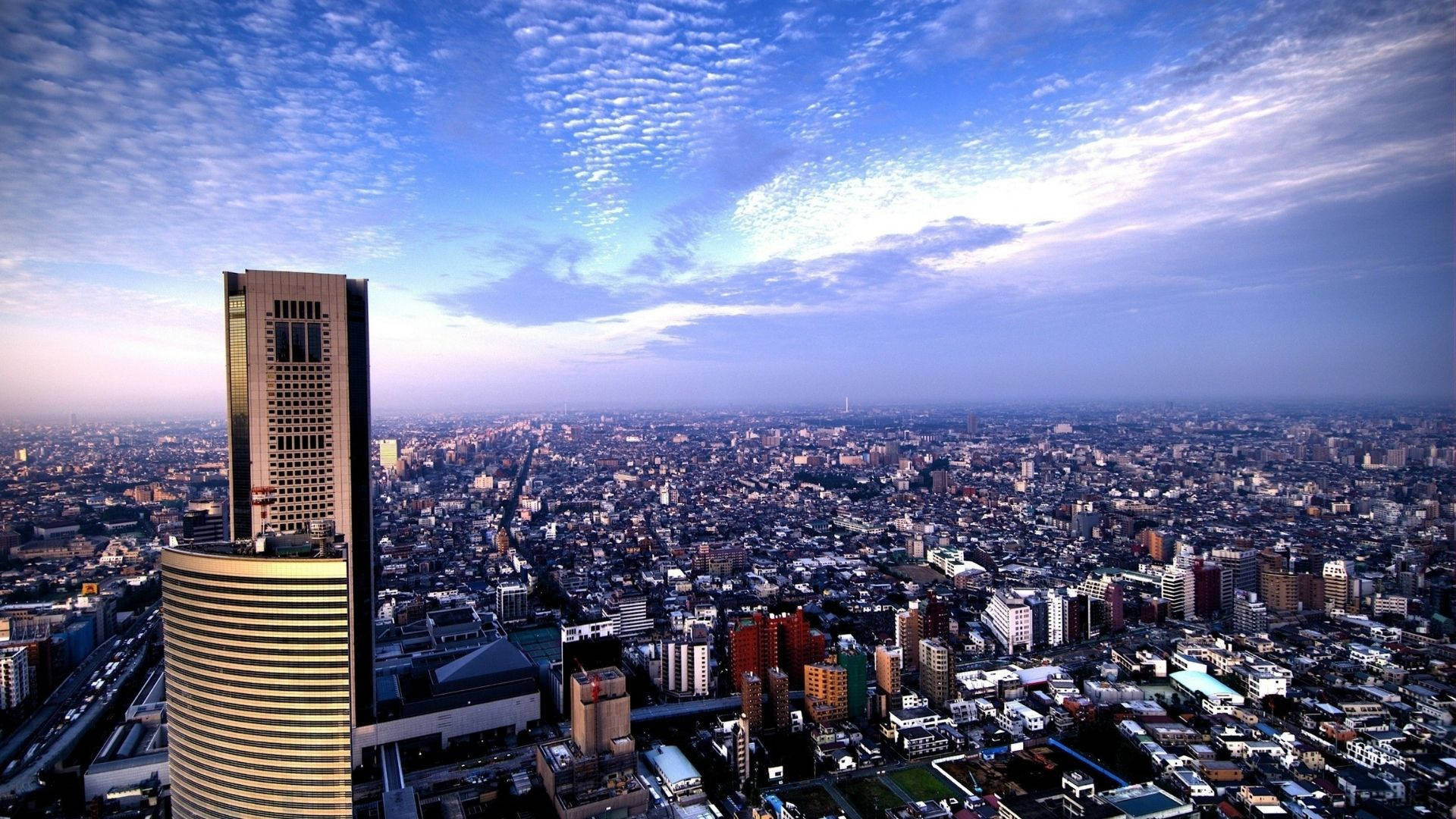 Høje bygninger Sky View krydsning tæppe Wallpaper