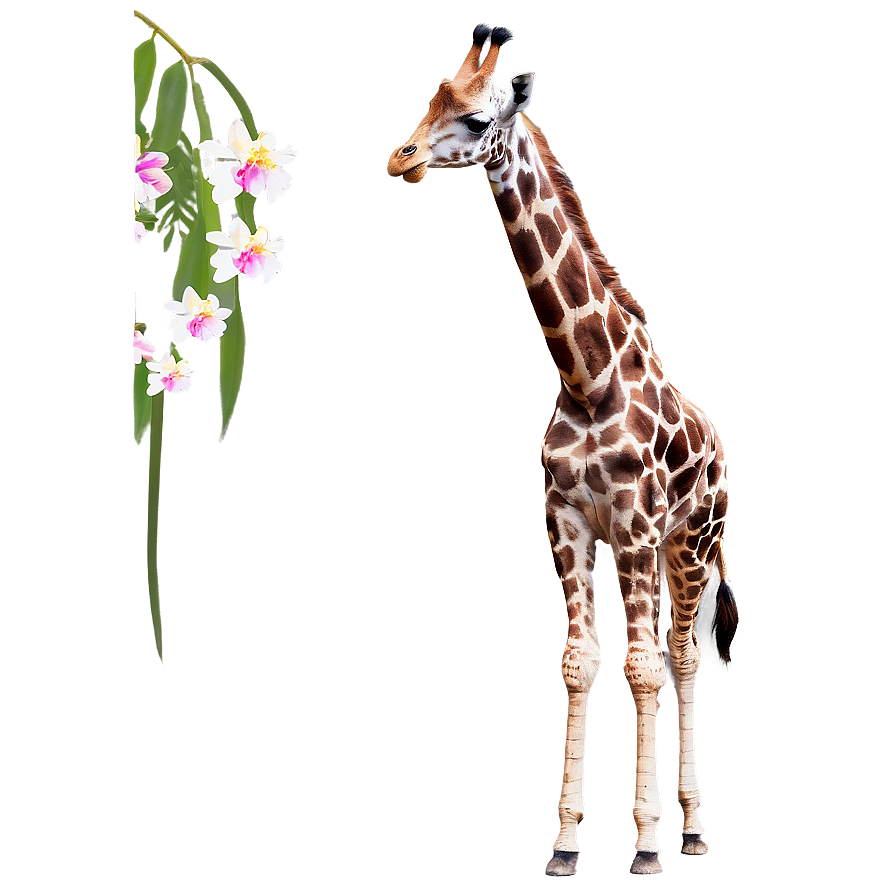 Download Tall Giraffe In Habitat Png Isn41 | Wallpapers.com