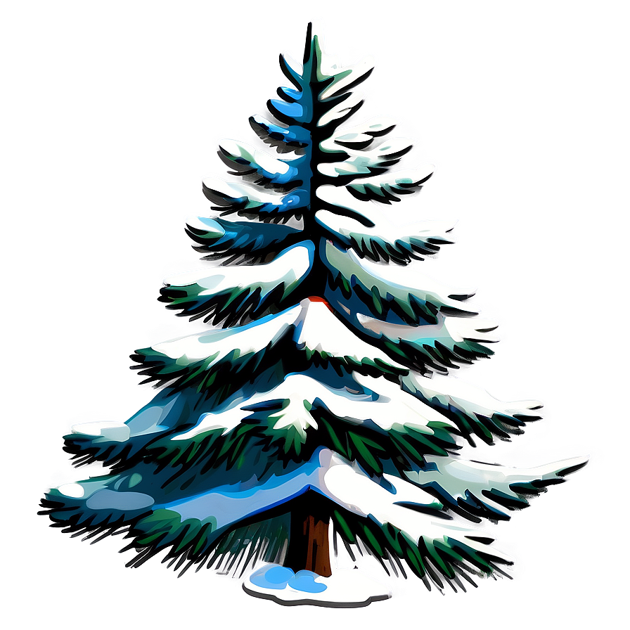 Tall Spruce Tree Illustration Png Pwm PNG