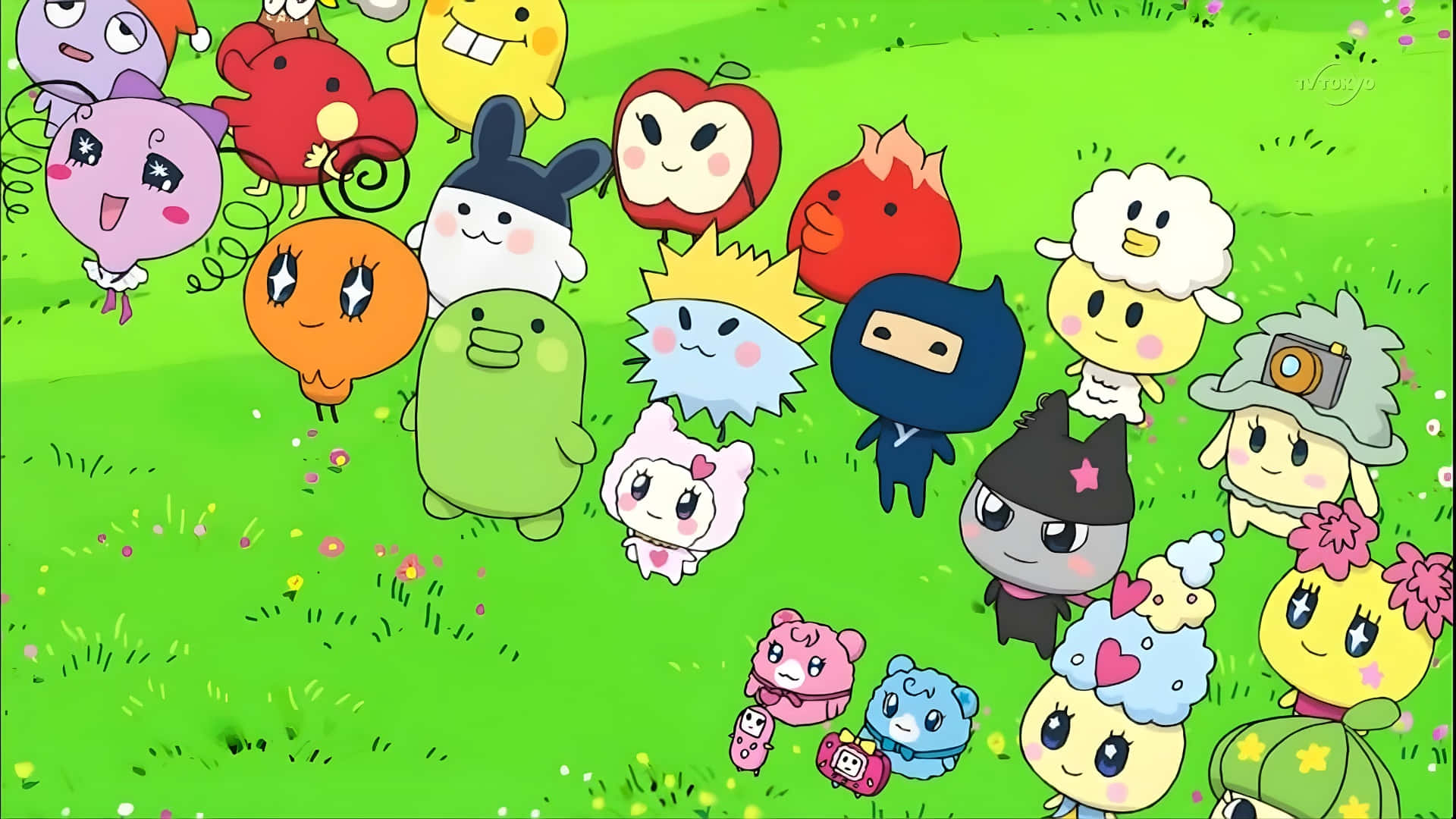 Reunión De Personajes Tamagotchi Fondo de pantalla