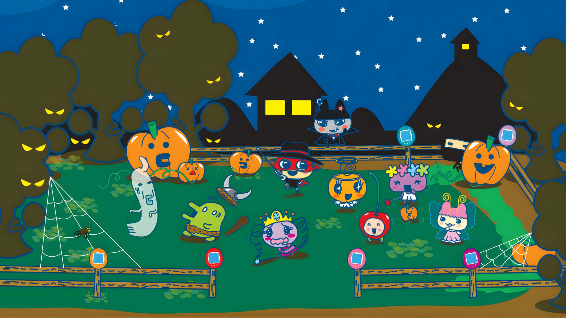 Fiesta De Halloween De Tamagotchi Fondo de pantalla
