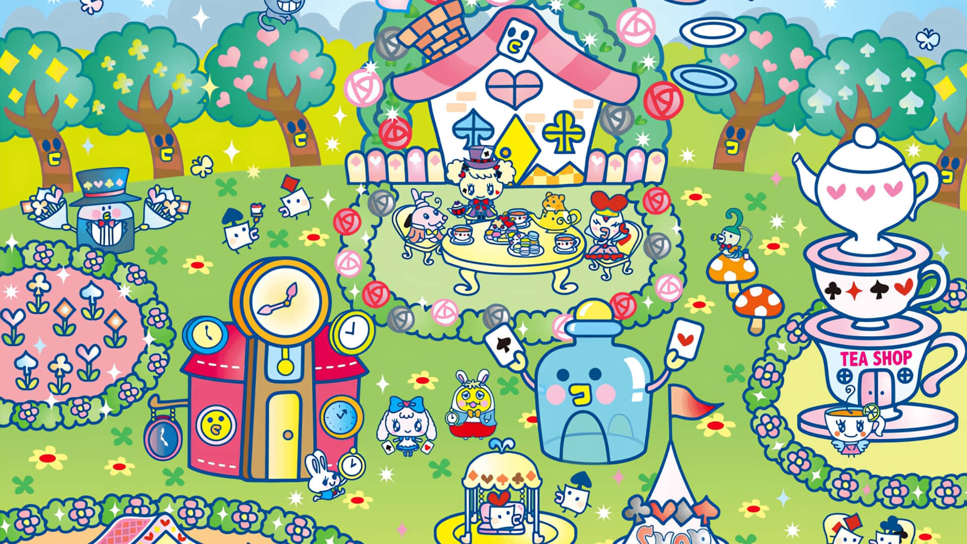 Jardín De Mascotas Virtuales Tamagotchi Fondo de pantalla