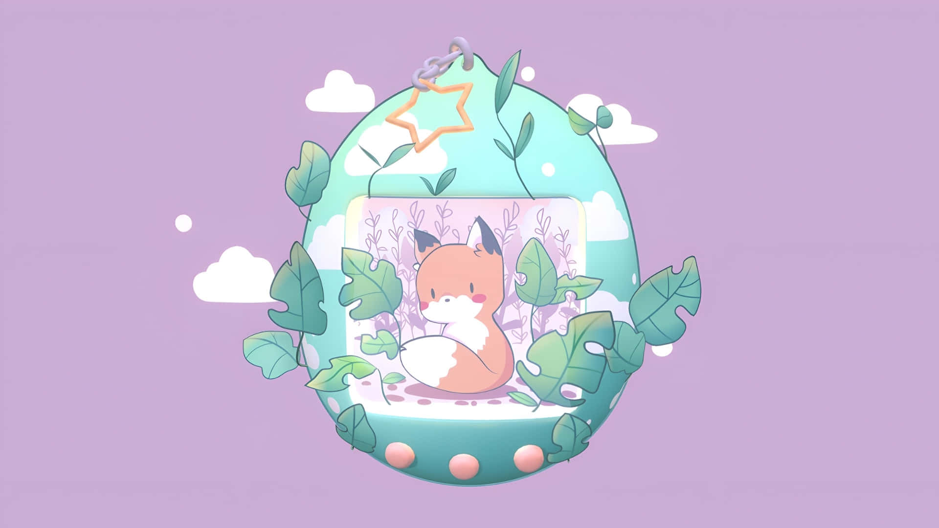 Tamagotchi Virtual Pet Garden Wallpaper