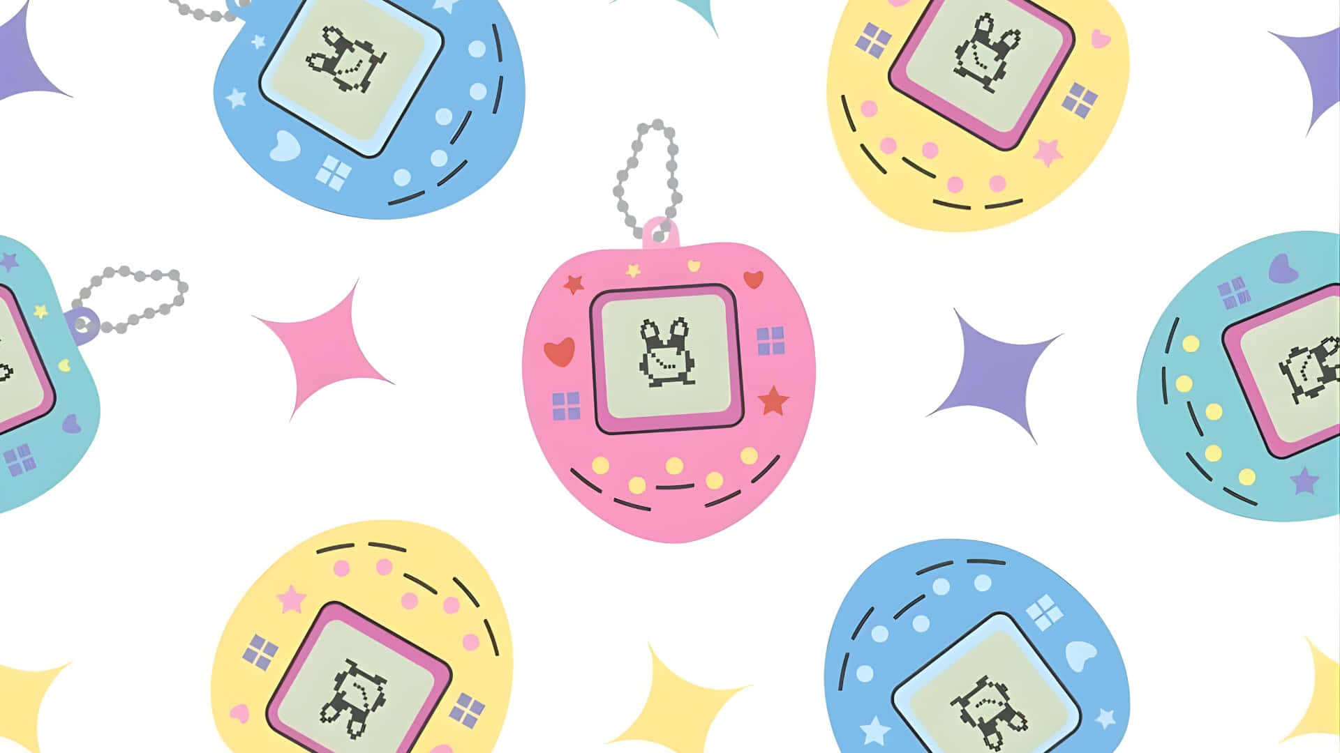 Patrón De Mascotas Virtuales Tamagotchi Fondo de pantalla