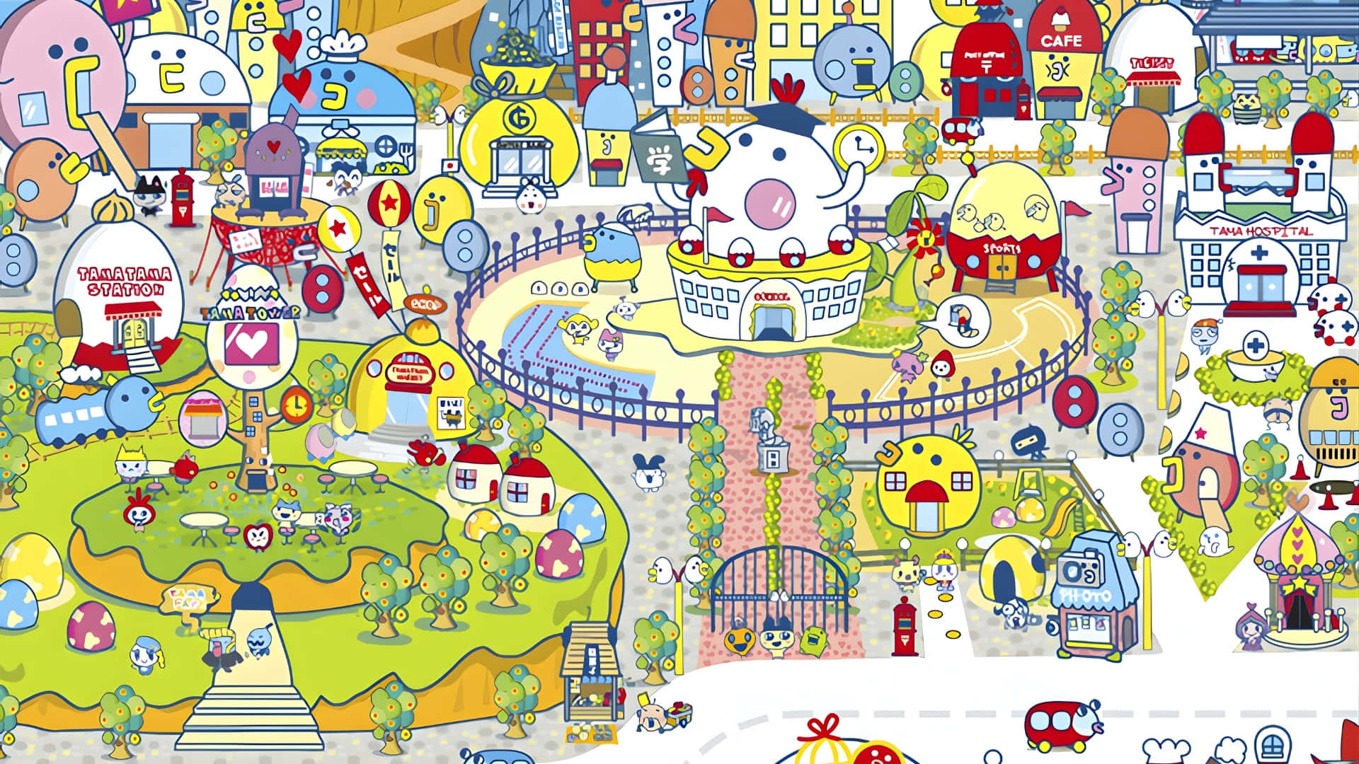 Tamagotchi Virtual World Map Wallpaper