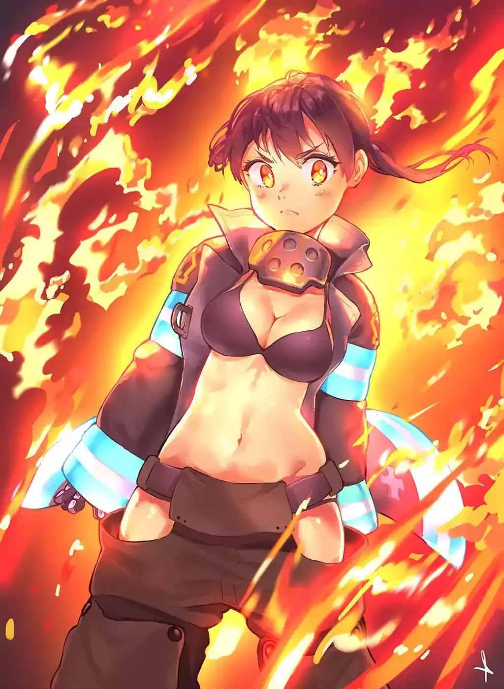 Tamaki Fire Force Flame Wallpaper