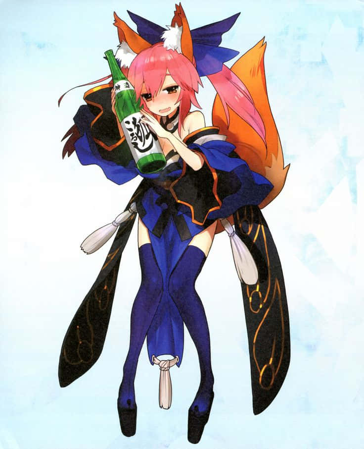 Tamamo No Mae F G O Sake Viering Achtergrond