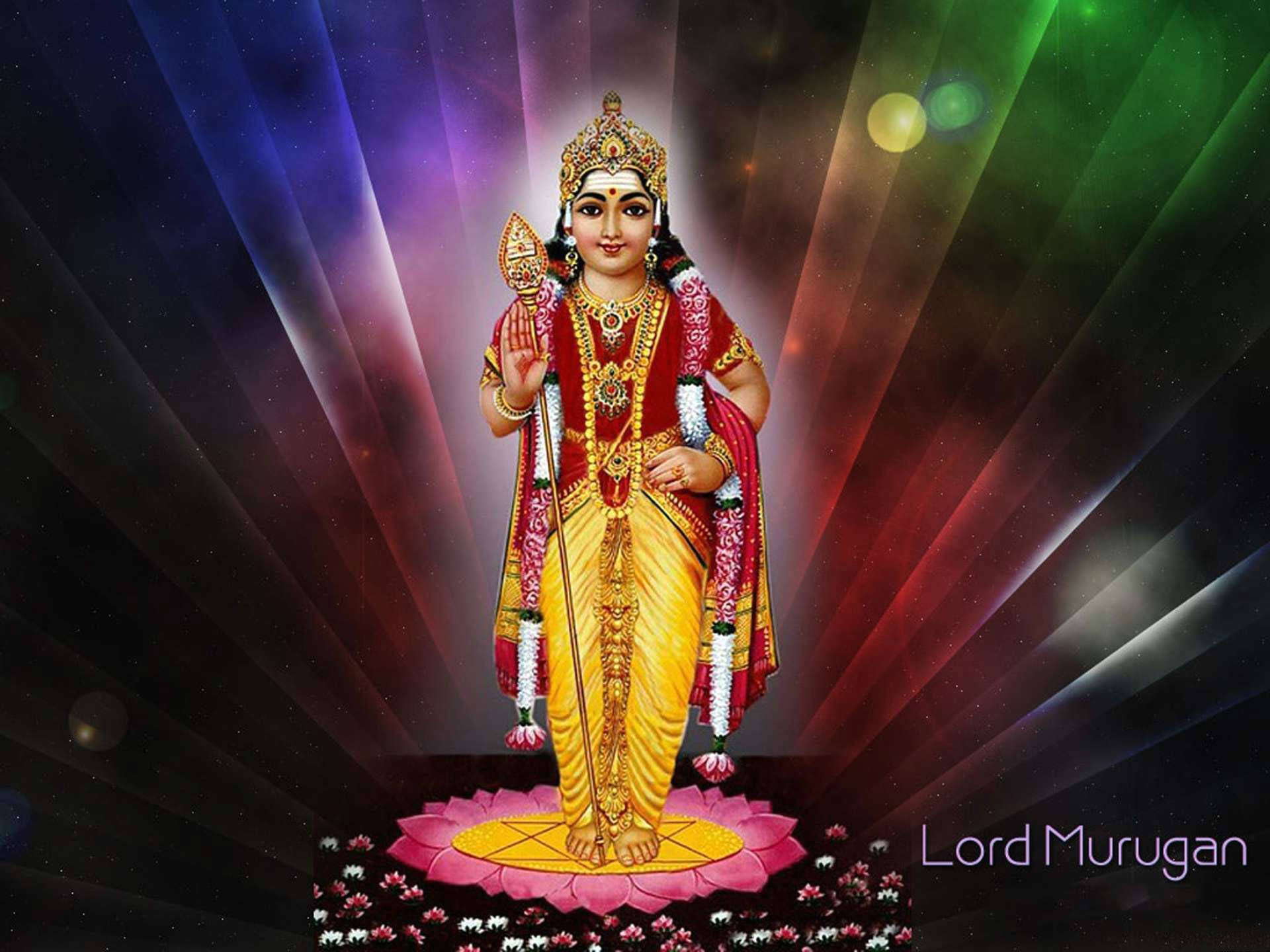 Download Tamil God Murugan Standing Wallpaper 