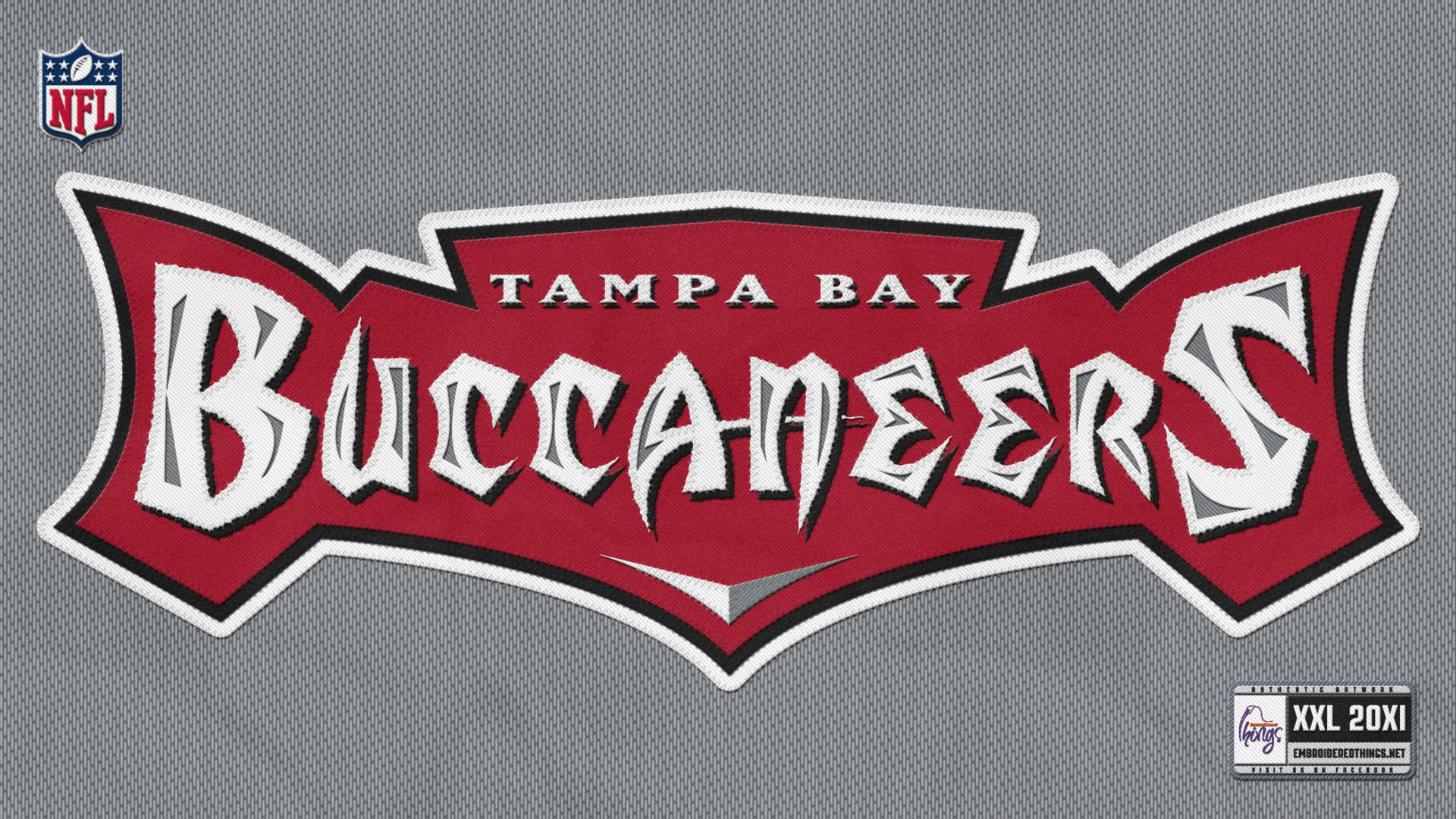 Tampa Bay Buccaneers Embroidered Logo Wallpaper