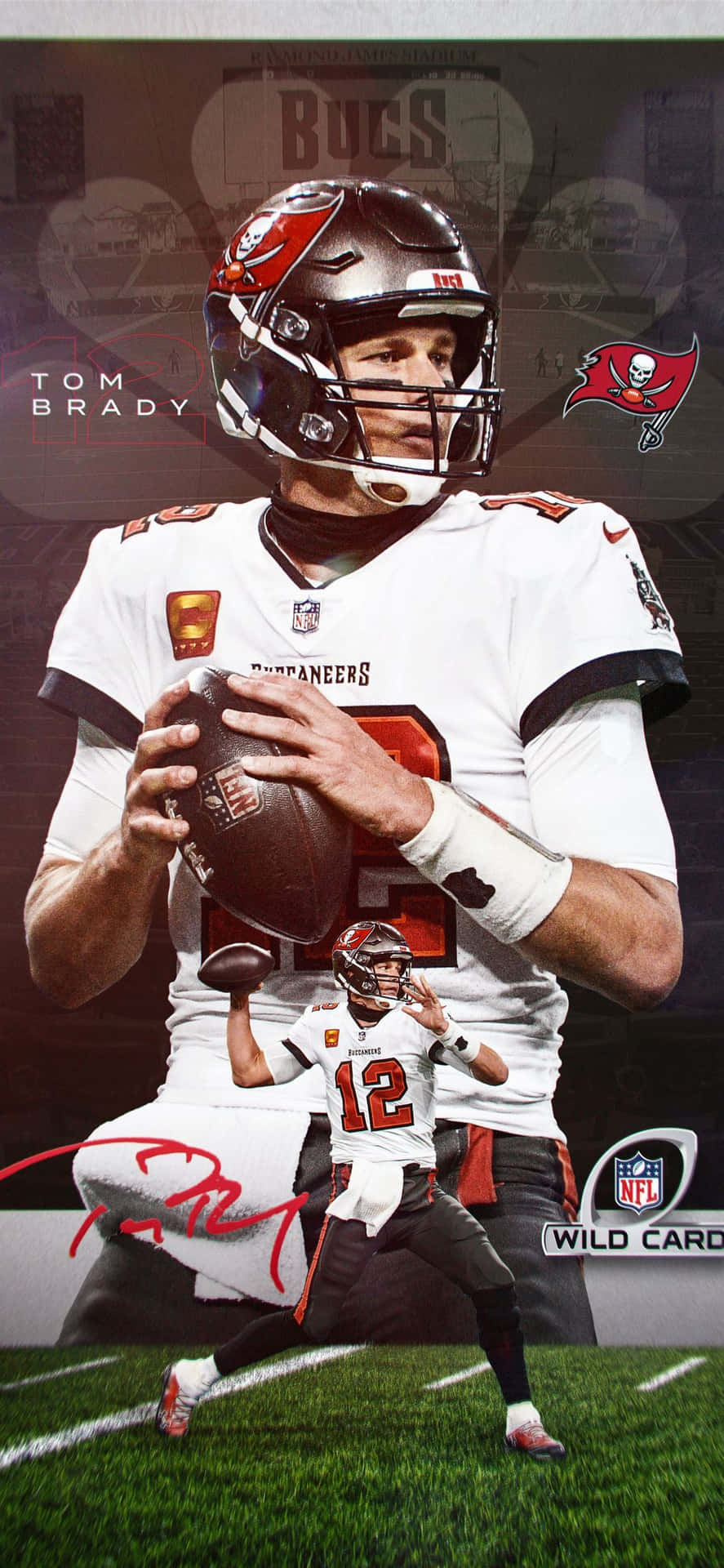 The Tampa Bay Buccaneers Reimagined on an iPhone Wallpaper