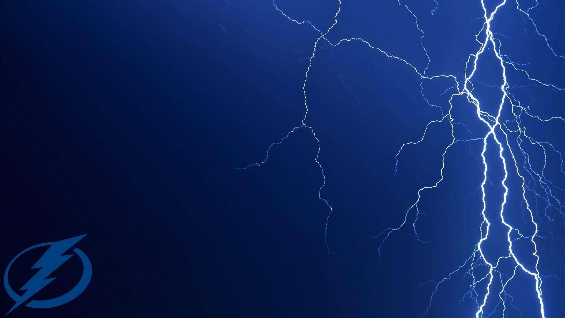 Tampa Bay Lightning Striking Blue Wallpaper