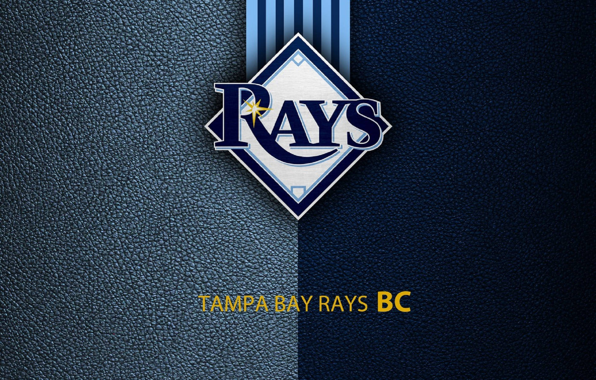 Tampa Bay Rays Blue Leather Logo Wallpaper