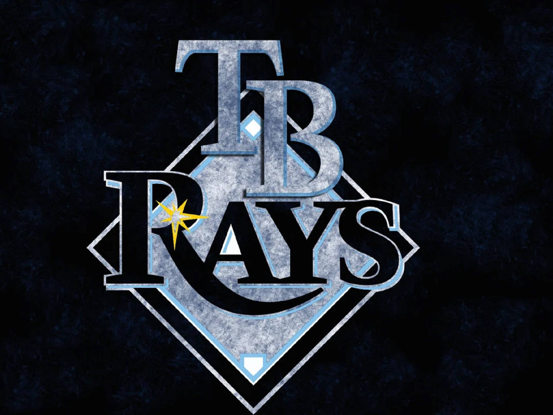 Tampa Bay Rays Dark-Themed Logo Wallpaper