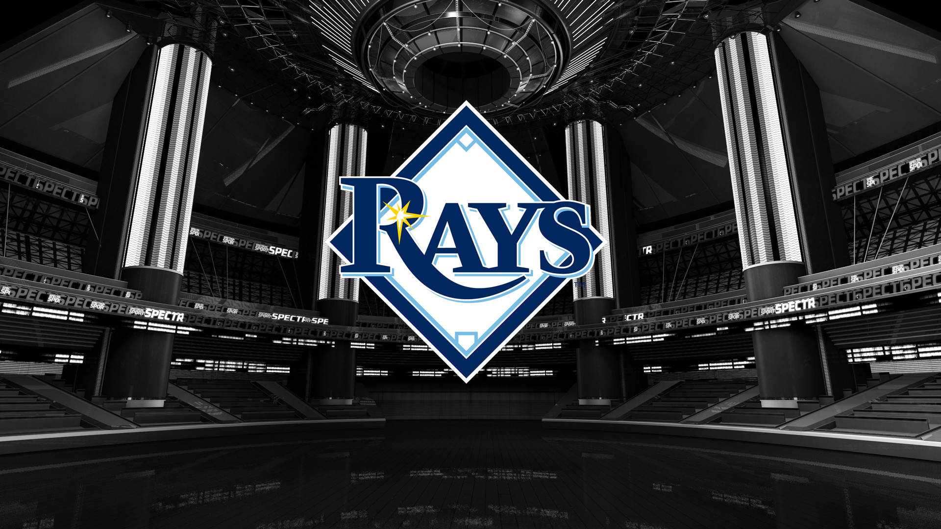 Tampa Bay Rays Logo In Arena Wallpaper