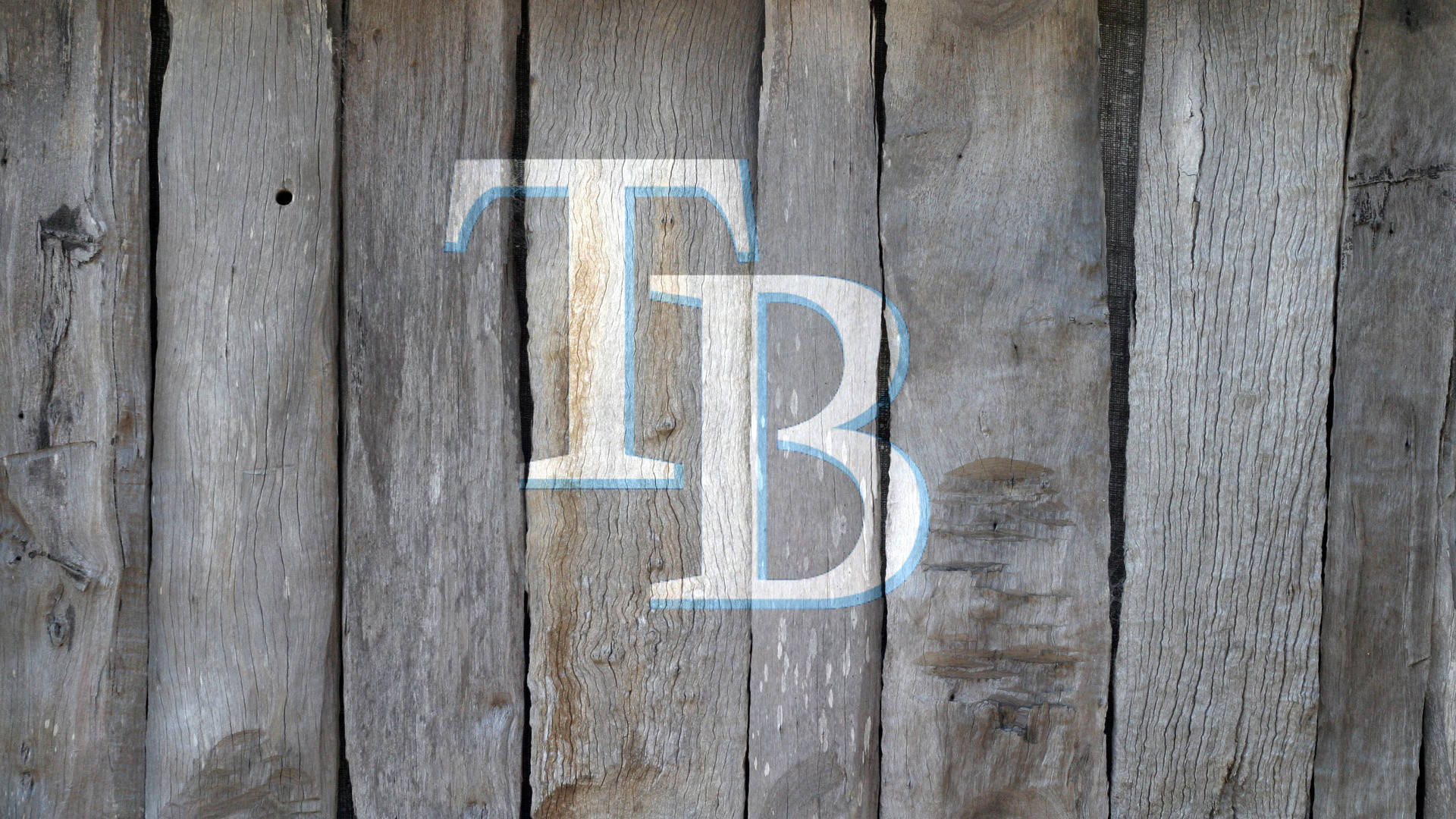 Tampa Bay Rays Logo On Wood Wallpaper