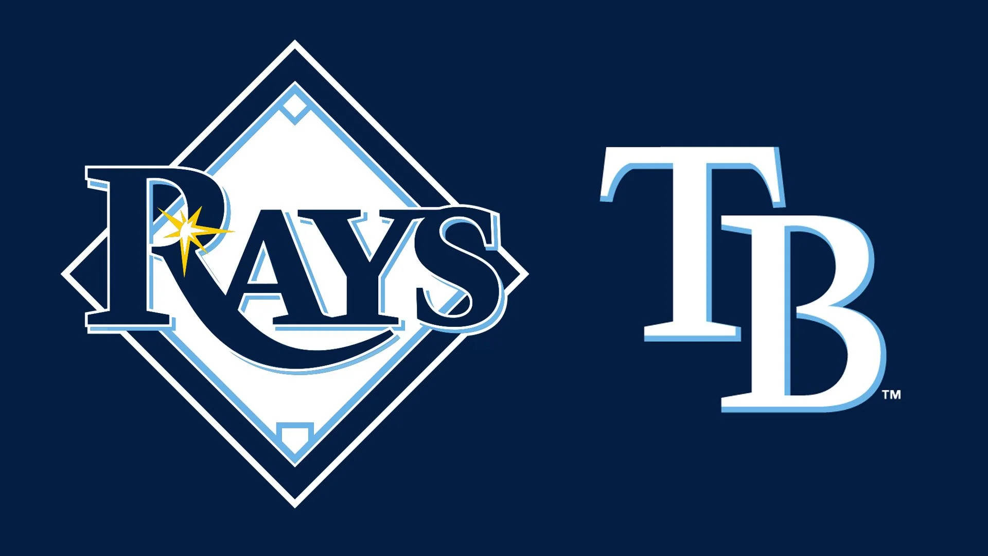Tampa Bay Rays Logos In Blue Wallpaper