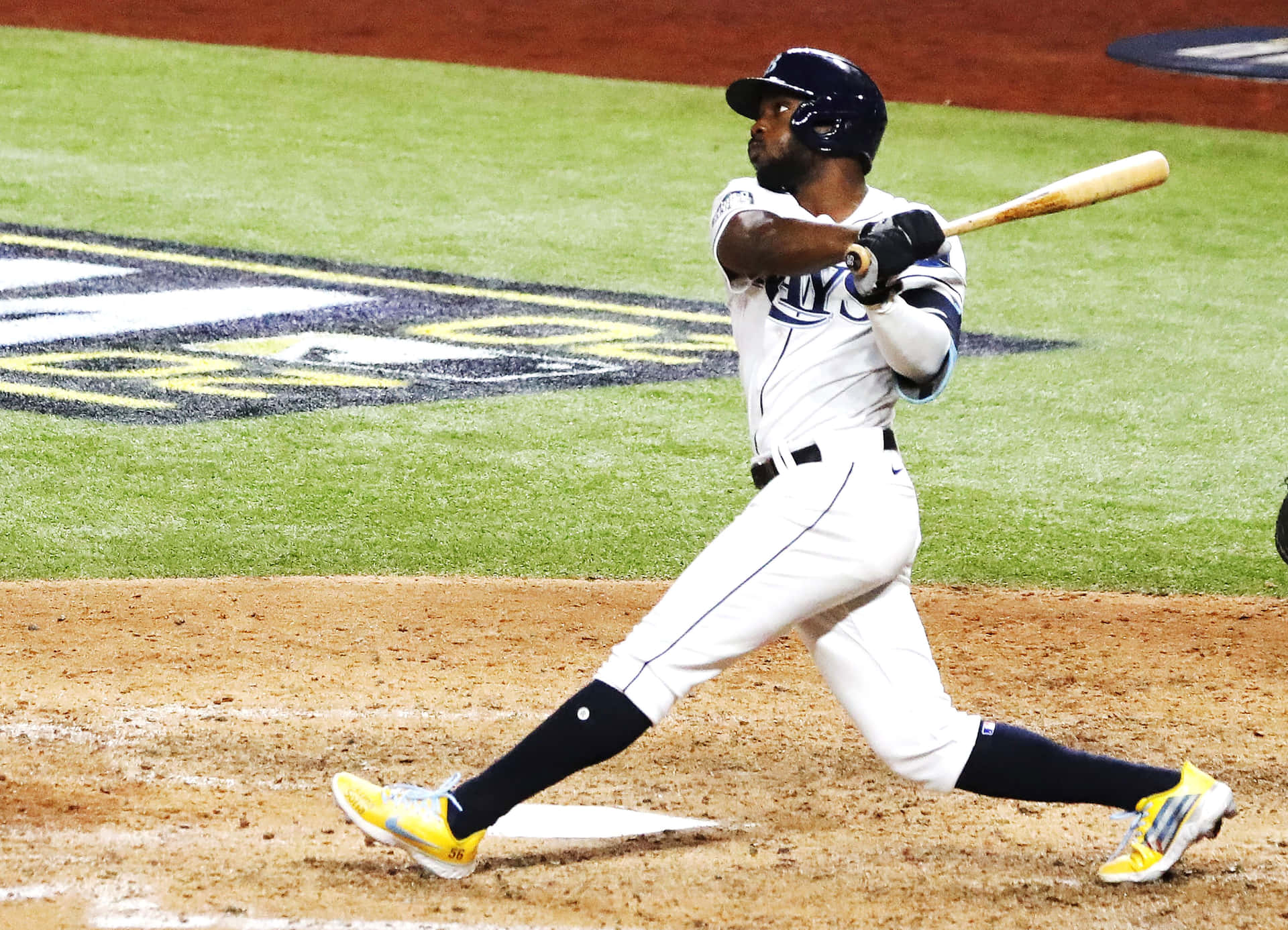 Download Tampa Bay Rays Outfielder Randy Arozarena In Mid-action