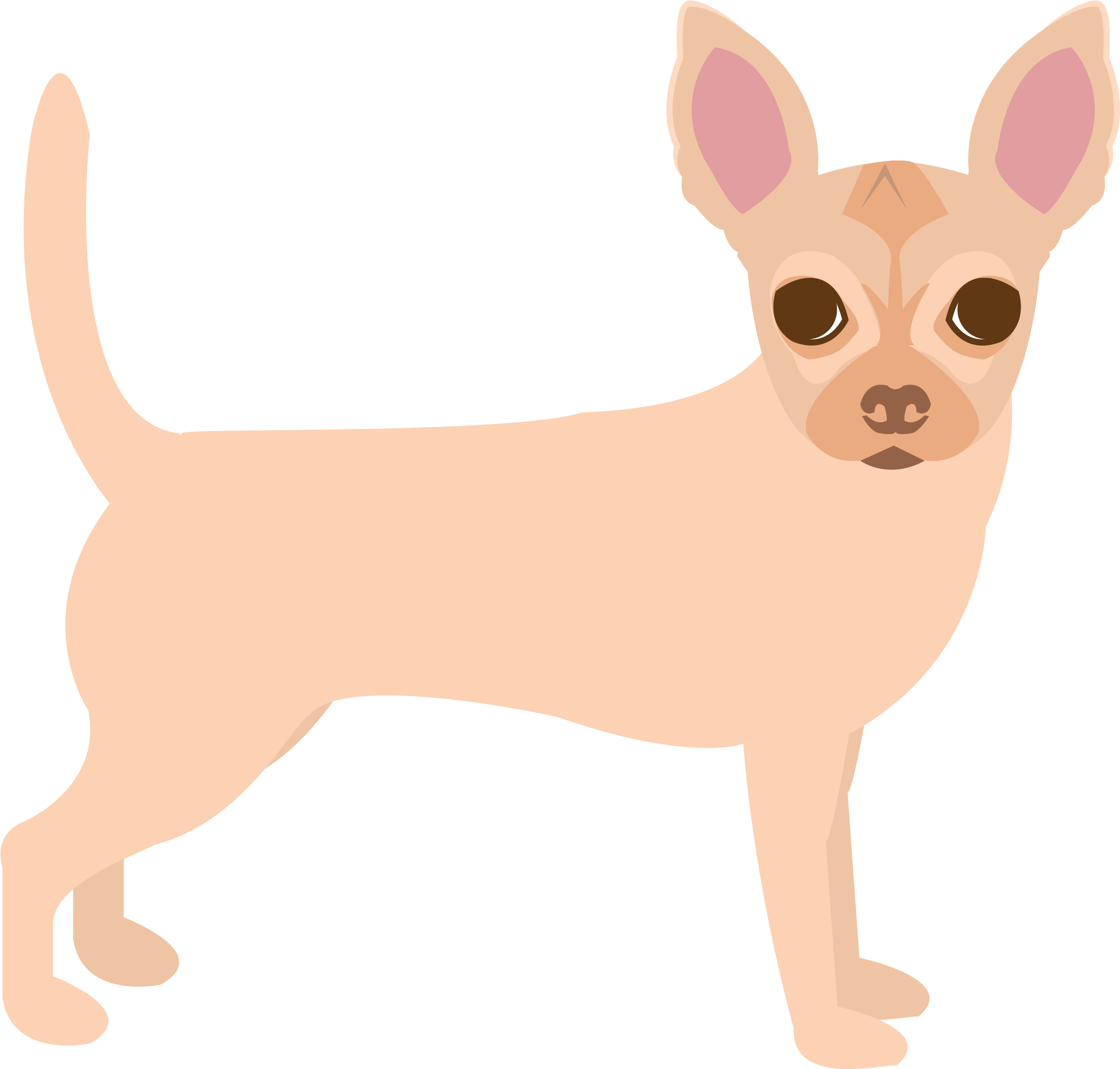 Download Tan Chihuahua Cartoon Illustration | Wallpapers.com