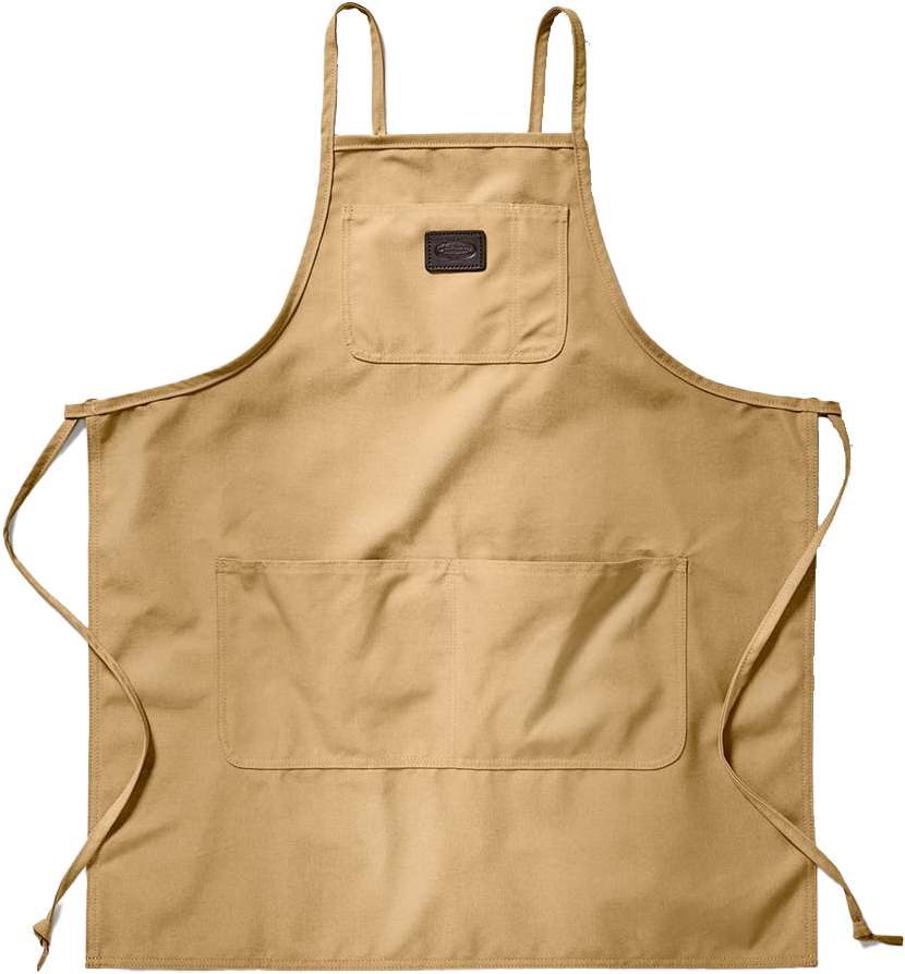 Tan Cotton Apron Product Image PNG