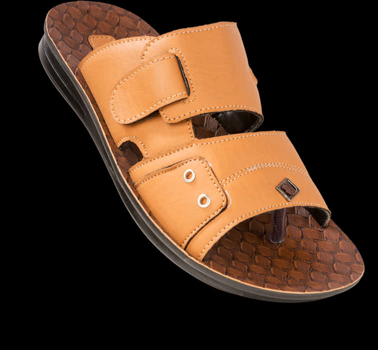 Tan Leather Womens Sandal Isolated PNG