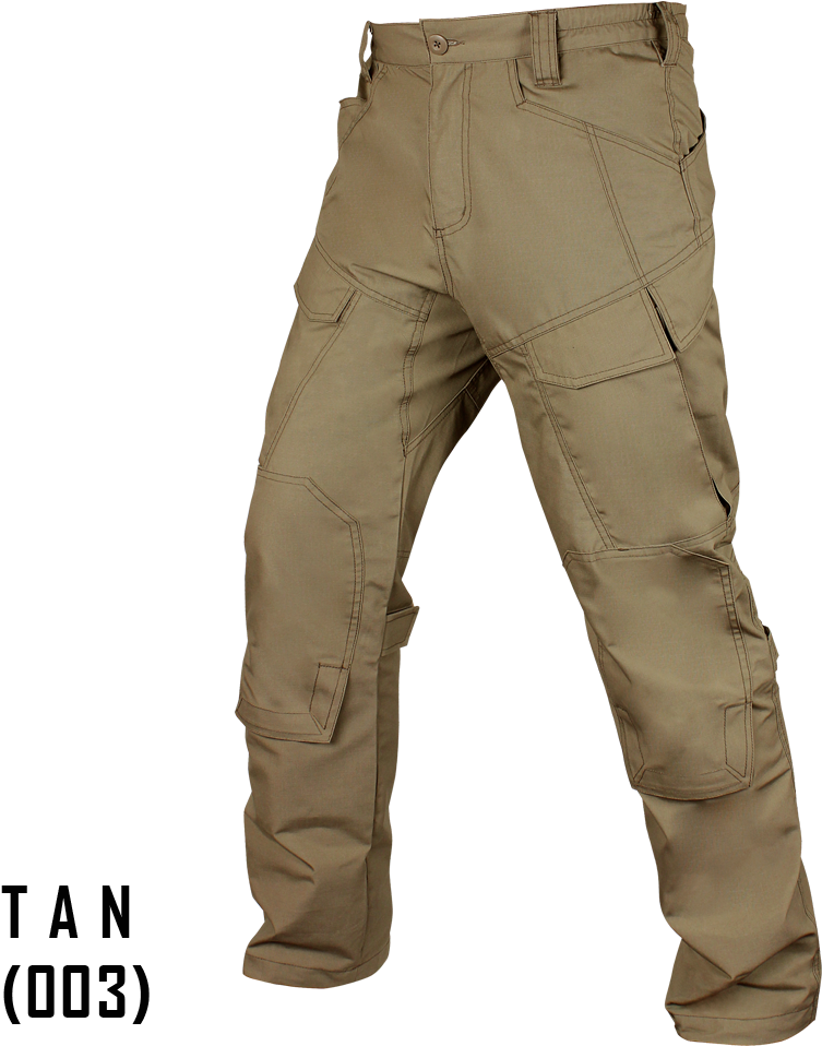 Tan Tactical Cargo Pants PNG