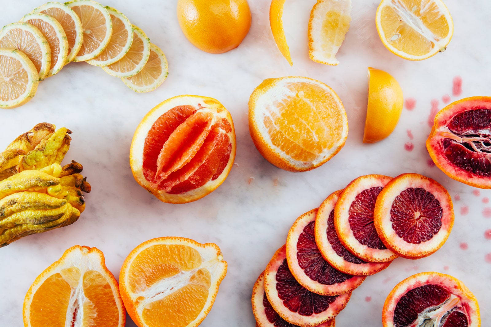 Tangelofruktskivor. Wallpaper