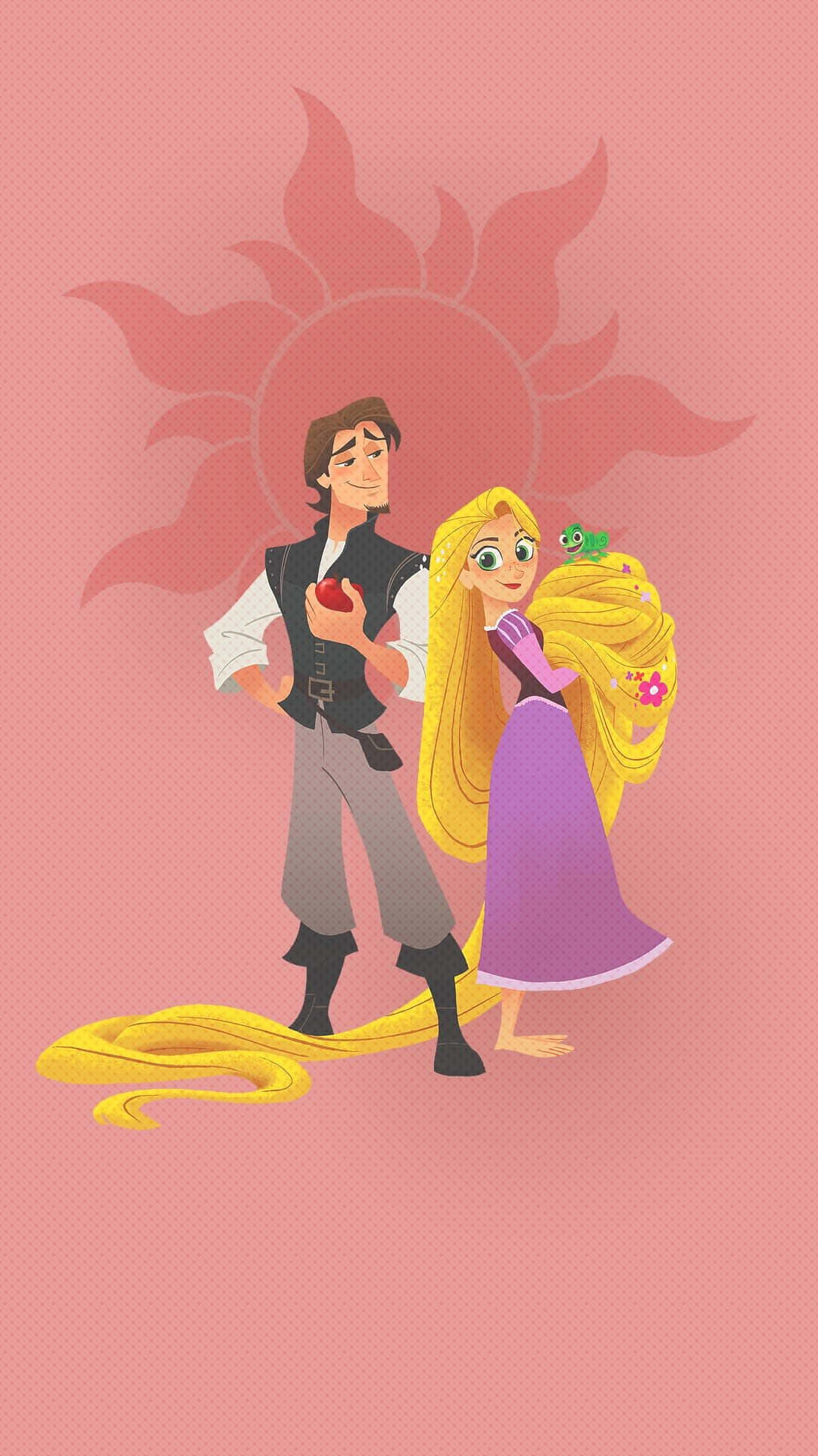 Rapunzel uses her magical golden hair to float away in Tangled