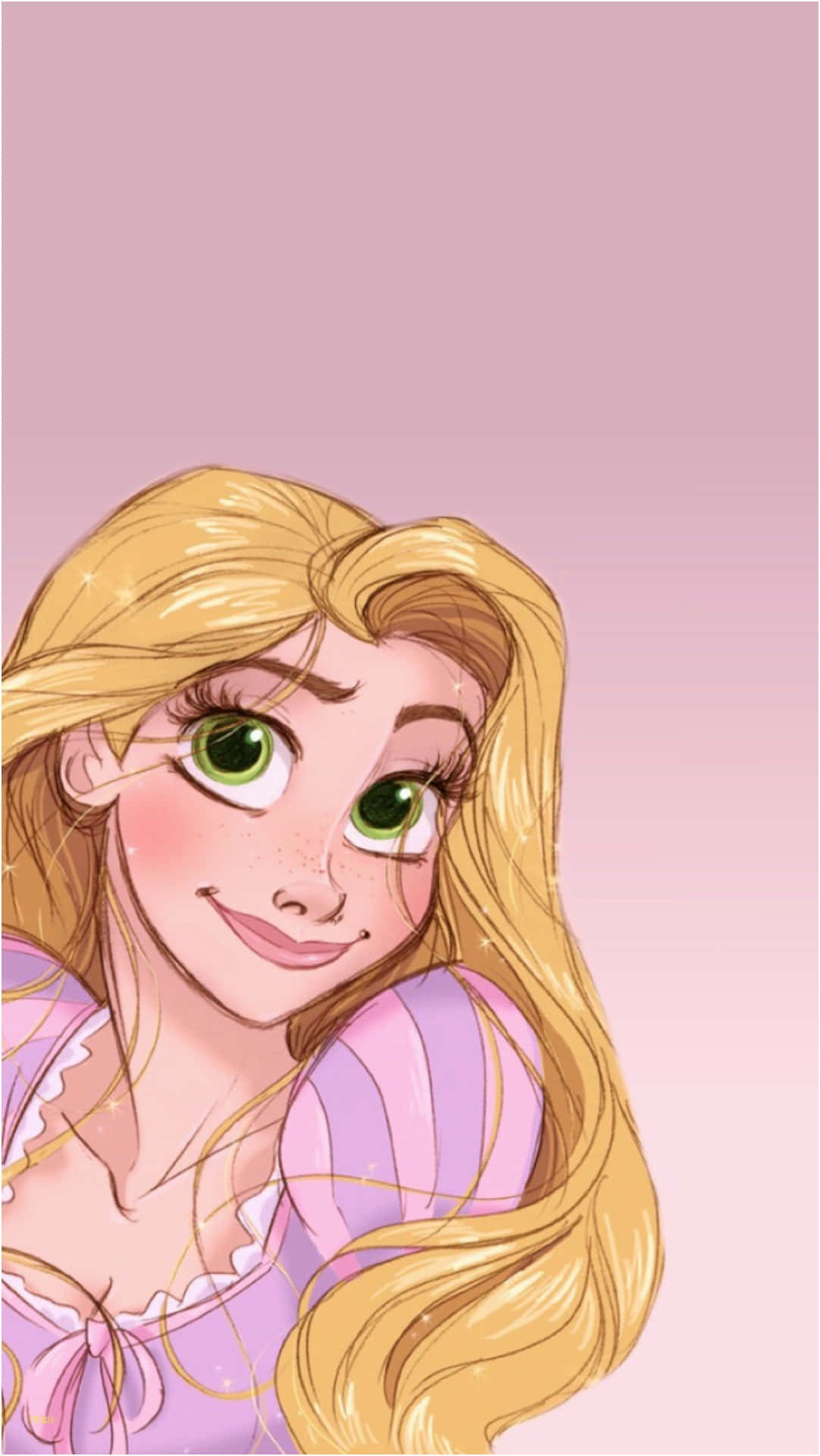 Rapunzel letting down her hair for the first time