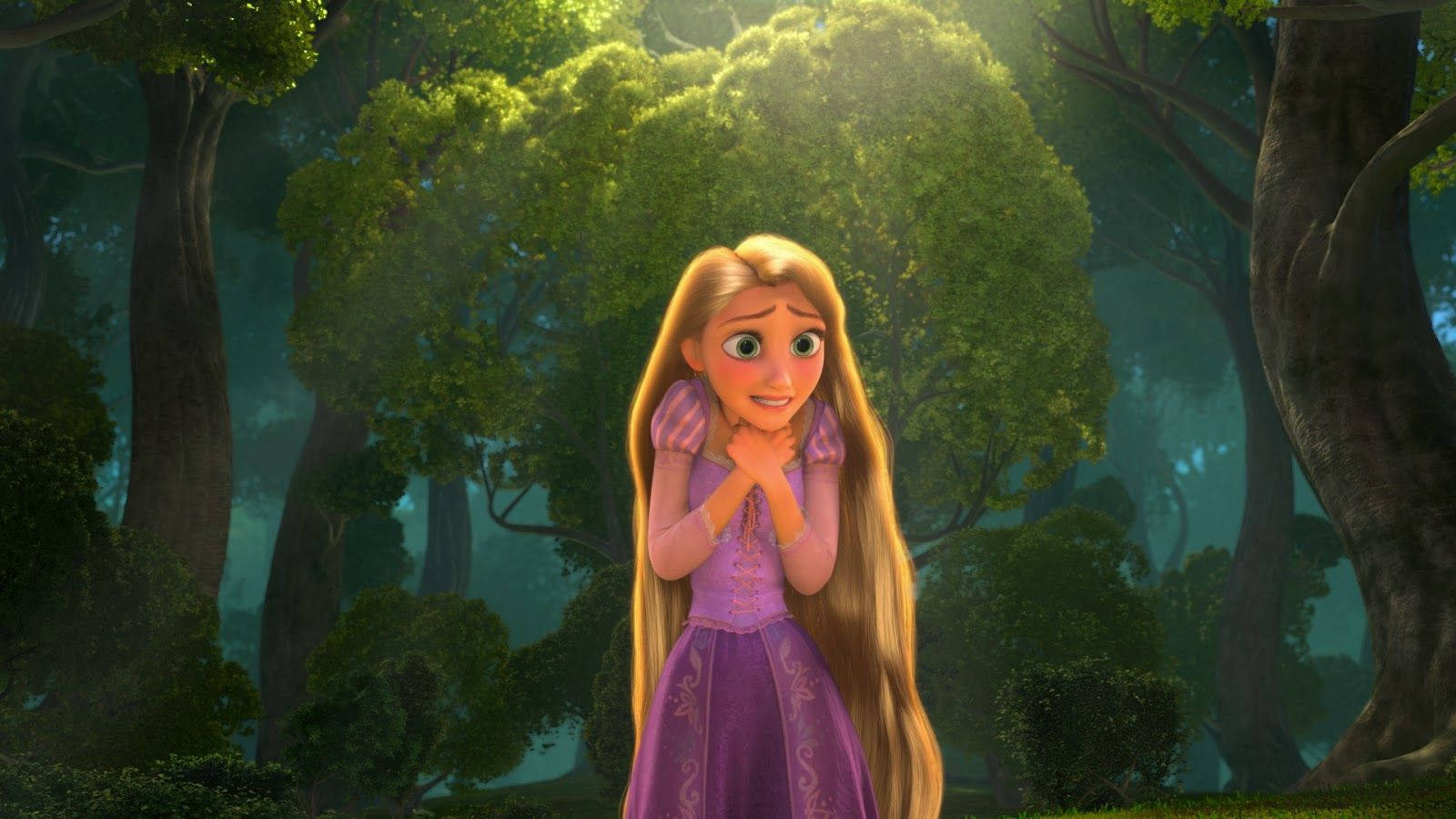 Rapunzel Aggrovigliato Nella Foresta Sfondo