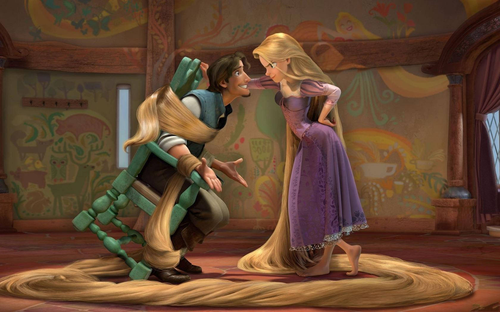 Tangled Rapunzel Interrogating Flynn