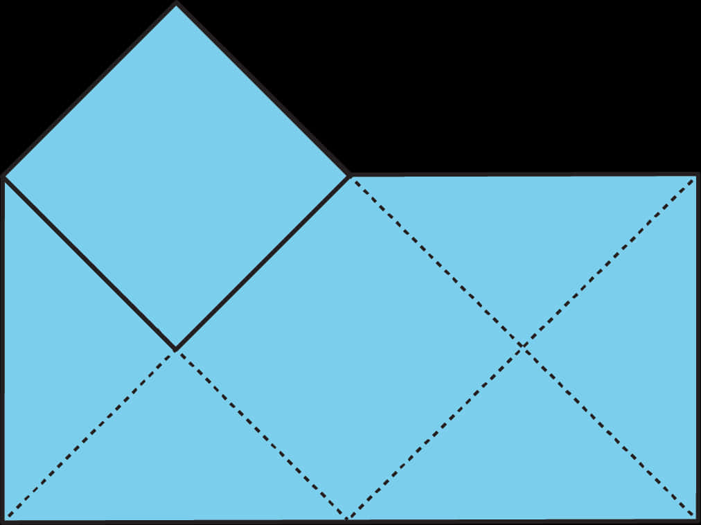 Tangram Square Puzzle Formation PNG