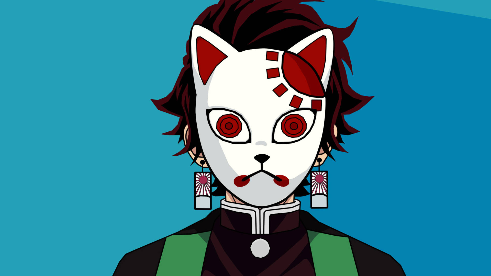Tanjiro Demon Slayer Mask Graphic Wallpaper