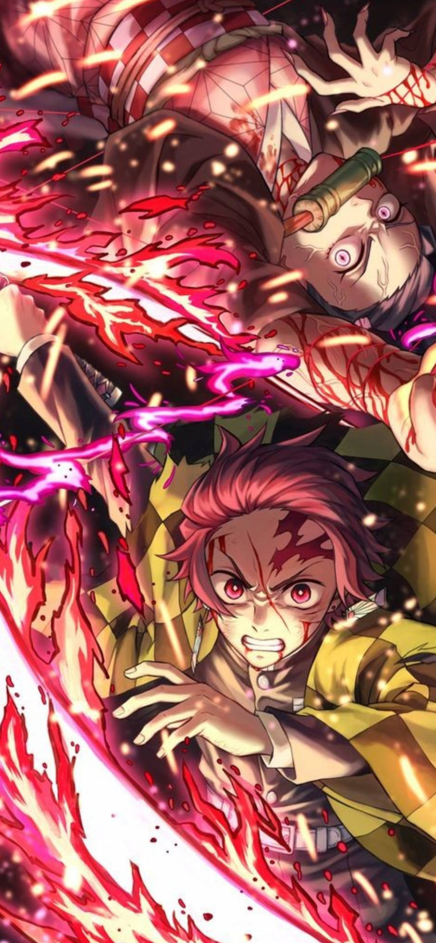 Tanjiro Nezuko As Demon Slayer IPhone Wallpaper