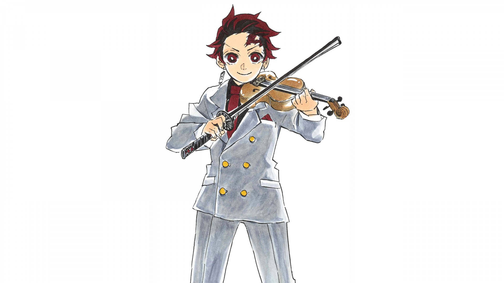 Tanjiro With Violin