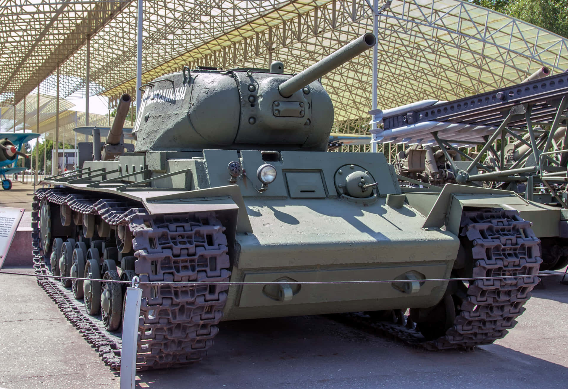 Powerful Tank Ready for Battle in Desert