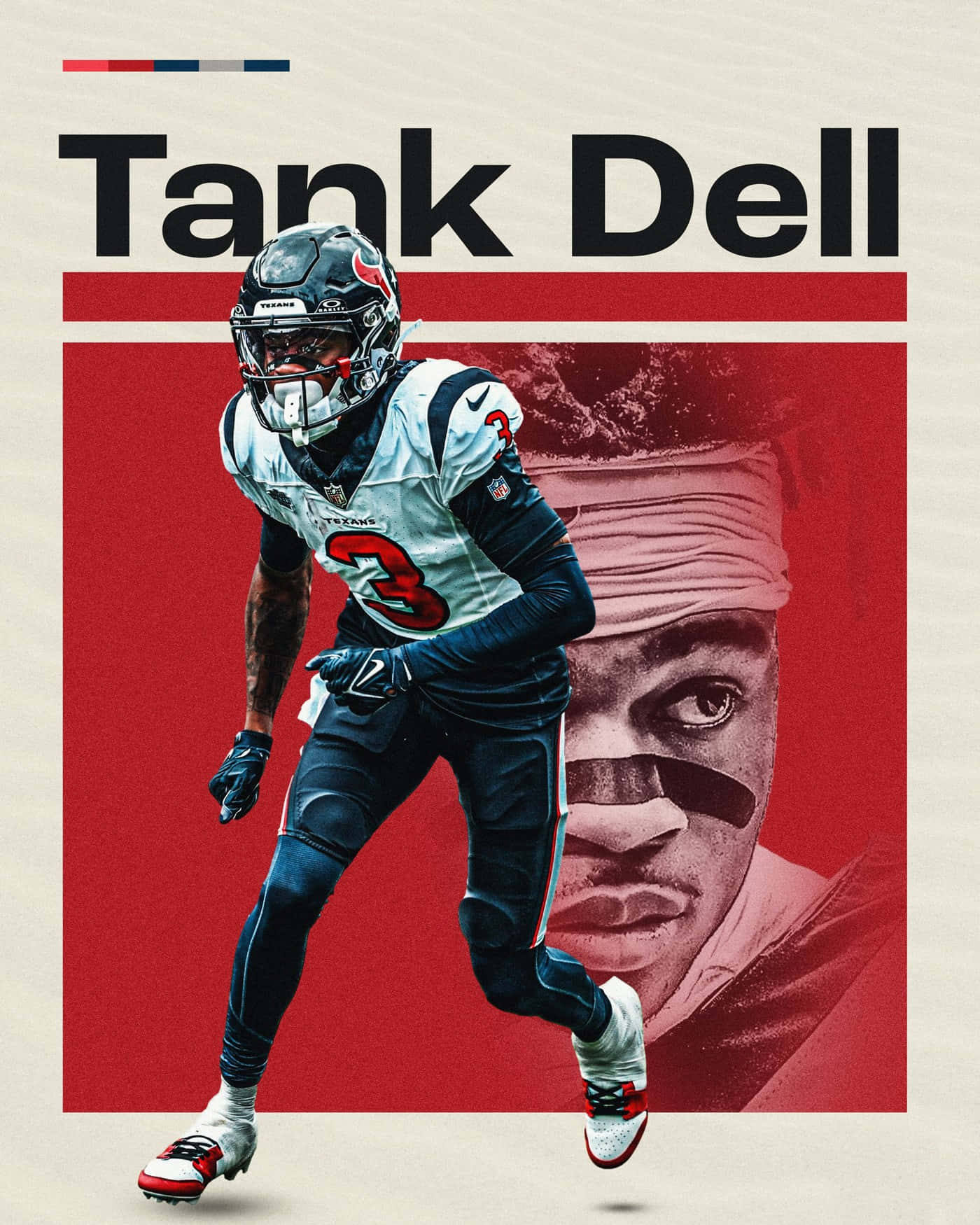 Tank Dell Football Athlete Graphic Wallpaper