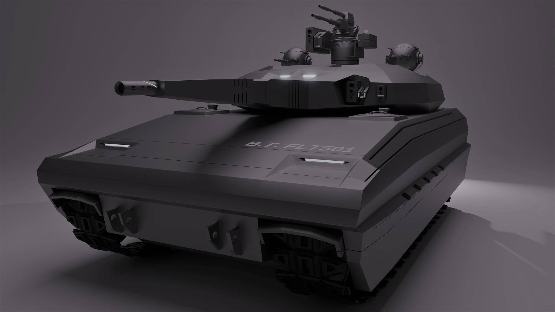 Modelorenderizado Digitalmente De Un Tanque. Fondo de pantalla