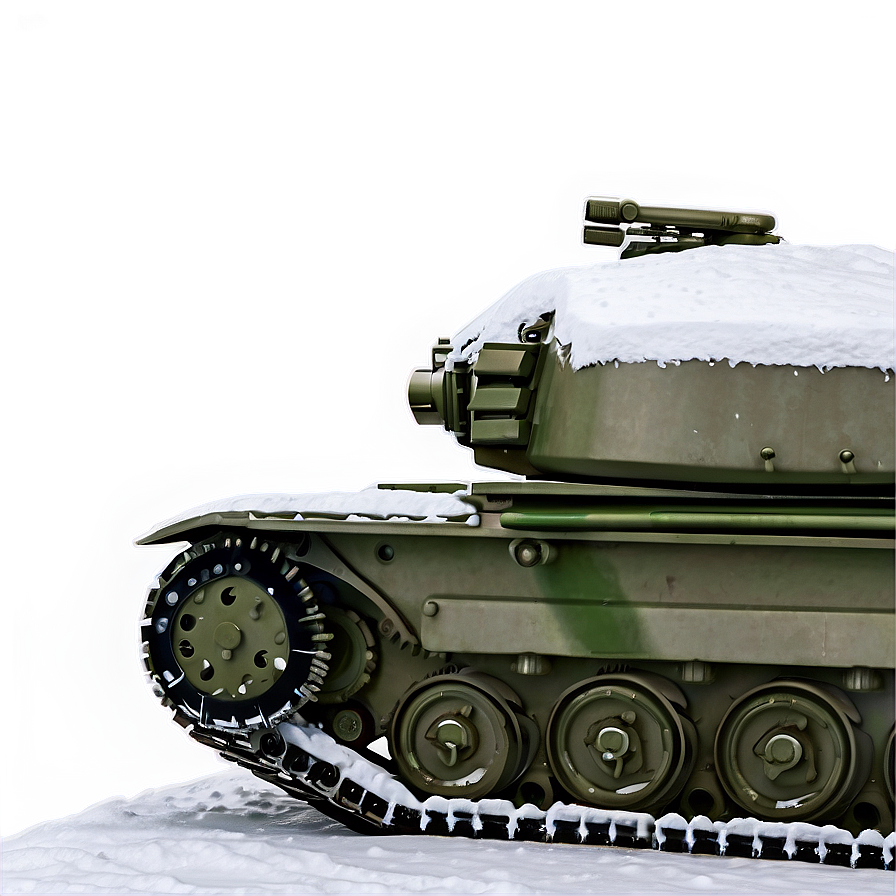 Tank In Snowy Landscape Png 05232024 PNG