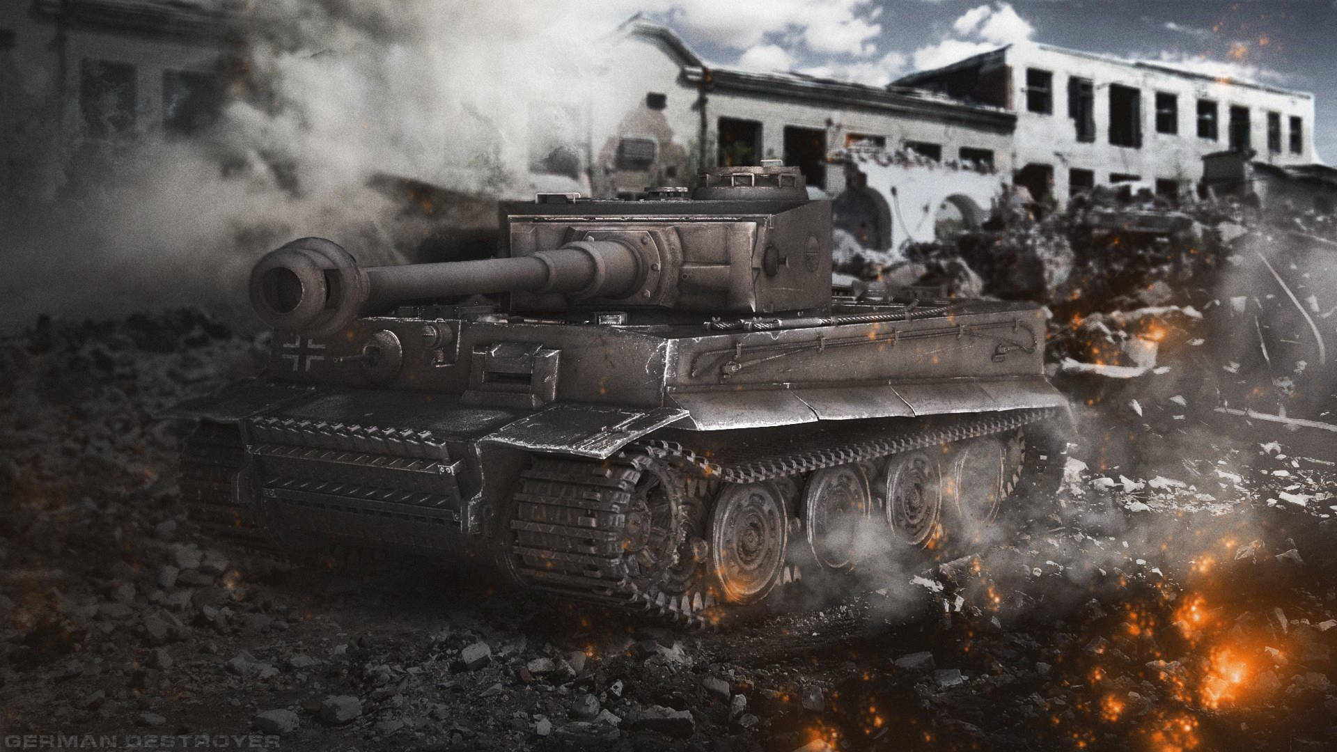 Tank With Metal Painted Body Wallpaper