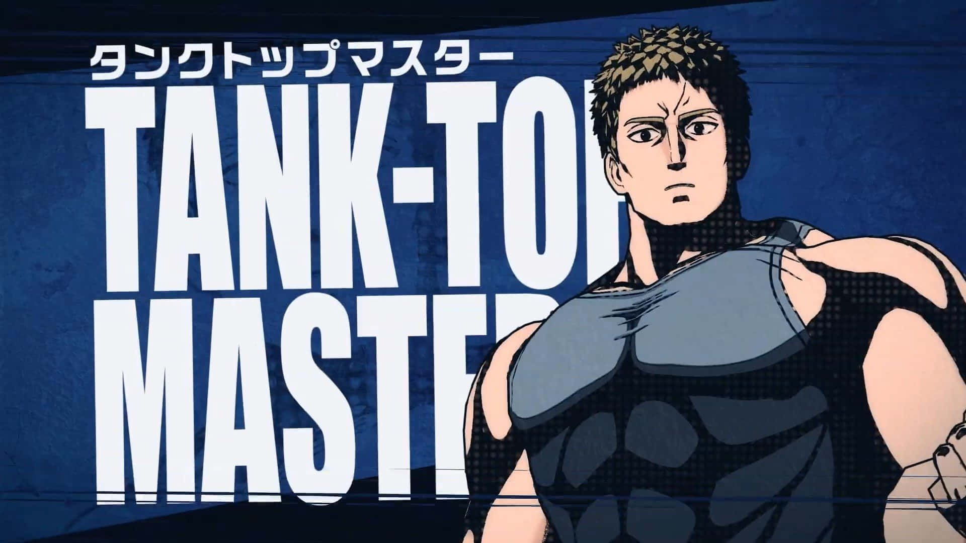 Tanktop Master showcasing his powerful muscle in action Wallpaper