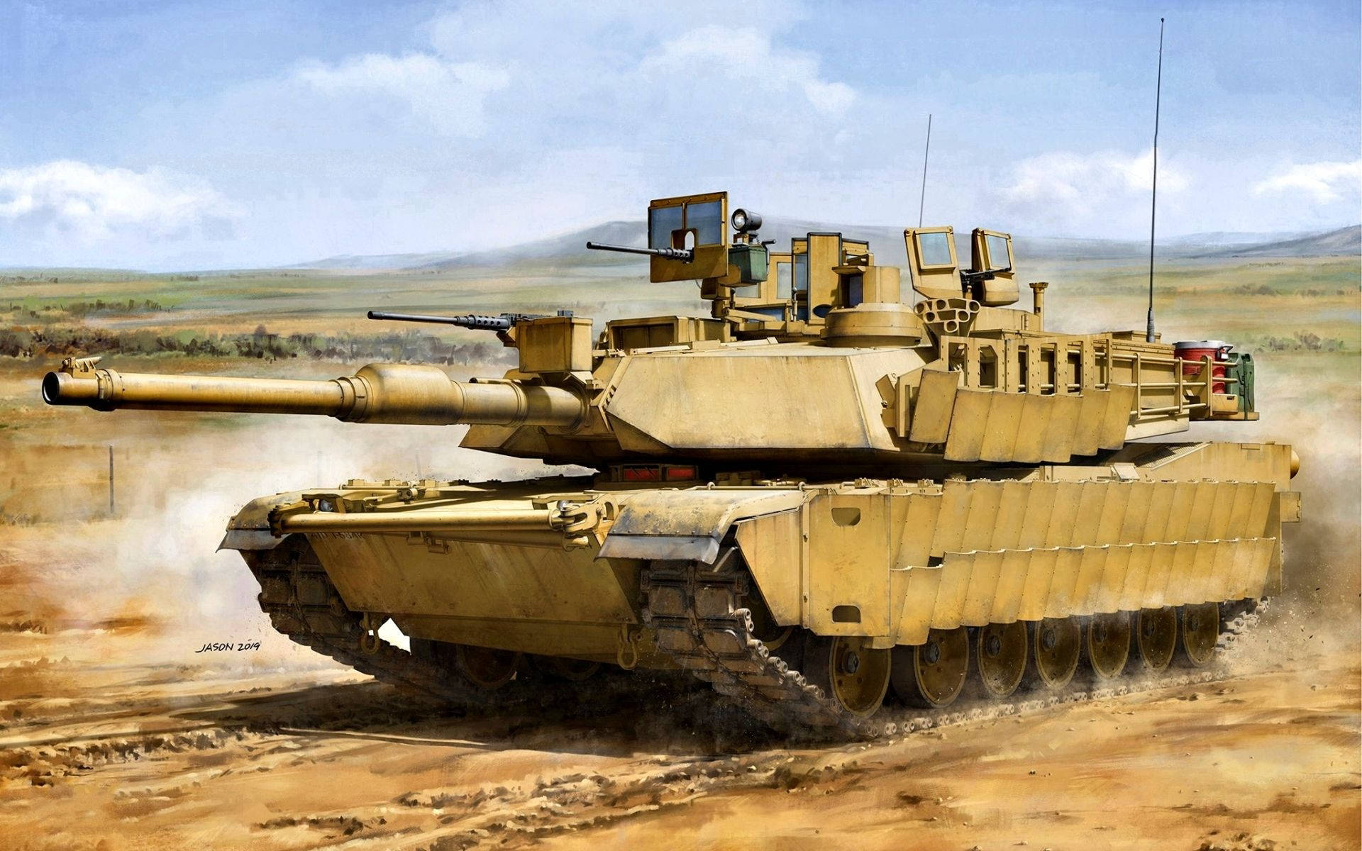 Tanque Modelo M1 Abrams Papel de Parede