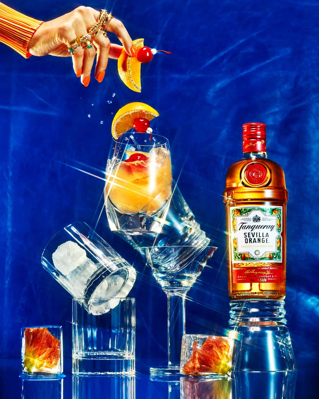 Posterdi Cocktail Tanqueray Gin Sfondo